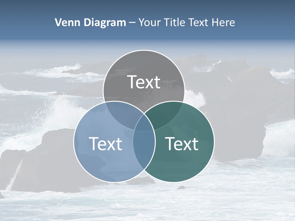 Blue Rock Spray PowerPoint Template