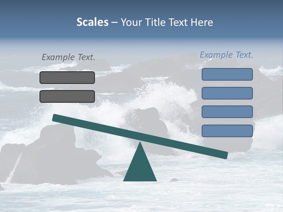 Blue Rock Spray PowerPoint Template