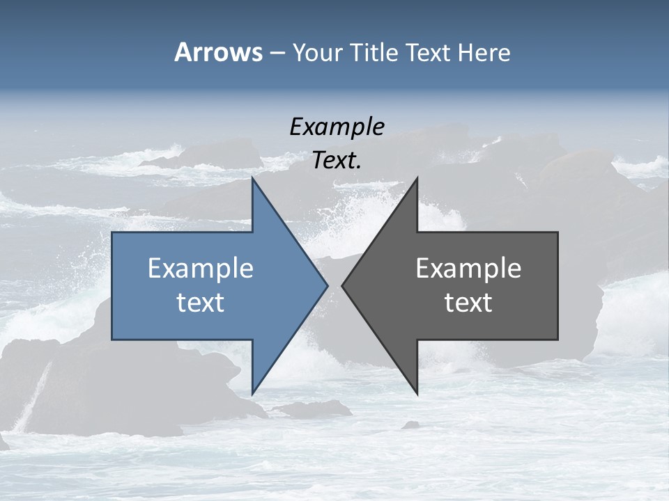 Blue Rock Spray PowerPoint Template