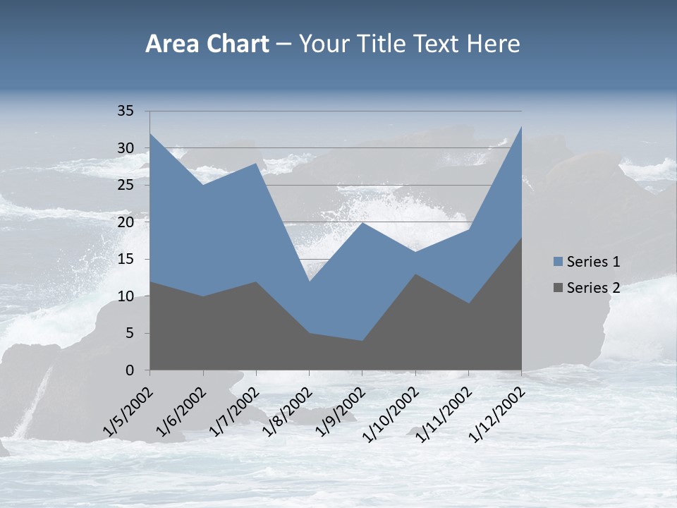 Blue Rock Spray PowerPoint Template