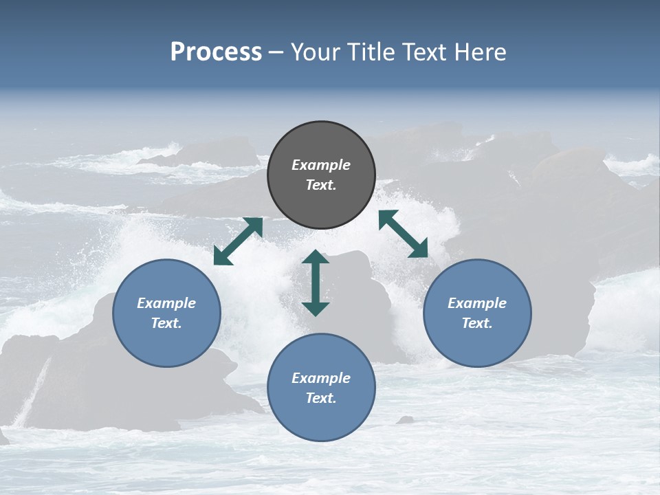 Blue Rock Spray PowerPoint Template