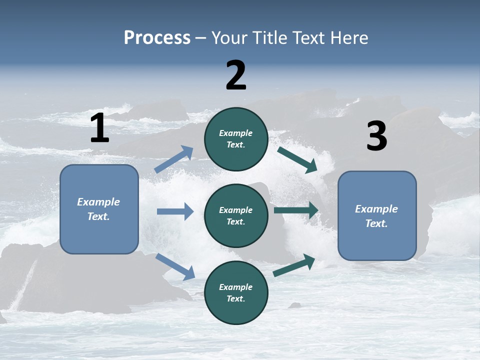 Blue Rock Spray PowerPoint Template