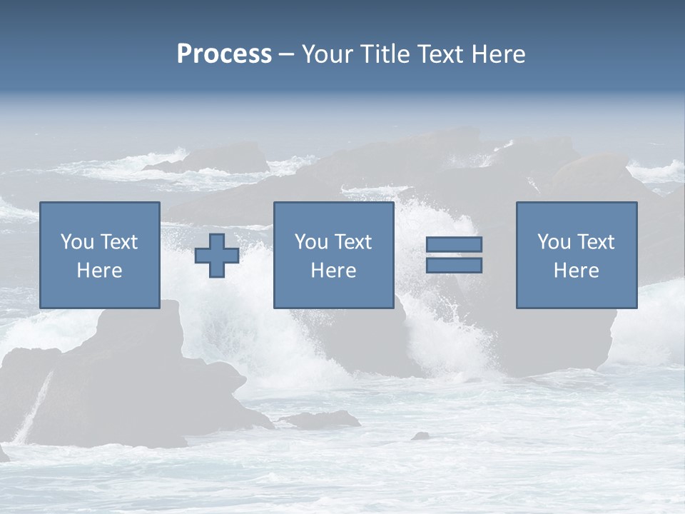 Blue Rock Spray PowerPoint Template