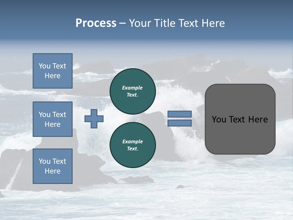 Blue Rock Spray PowerPoint Template