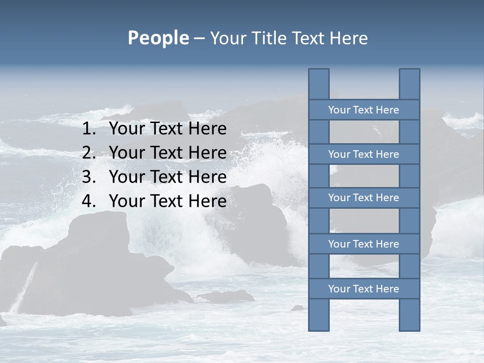 Blue Rock Spray PowerPoint Template