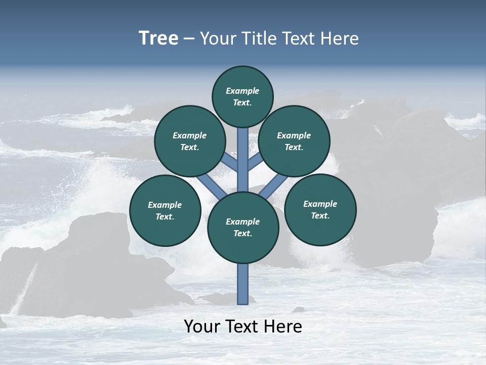 Blue Rock Spray PowerPoint Template