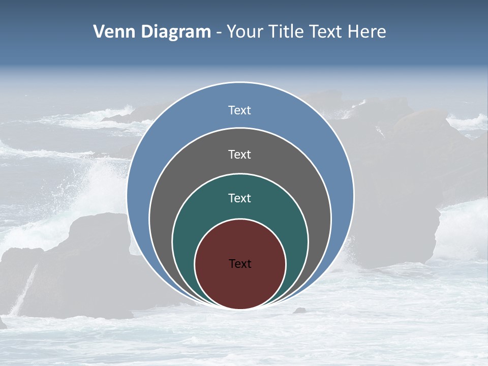 Blue Rock Spray PowerPoint Template