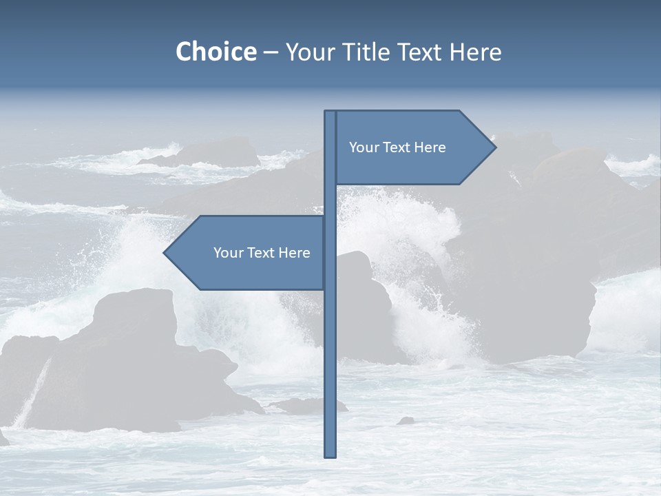 Blue Rock Spray PowerPoint Template