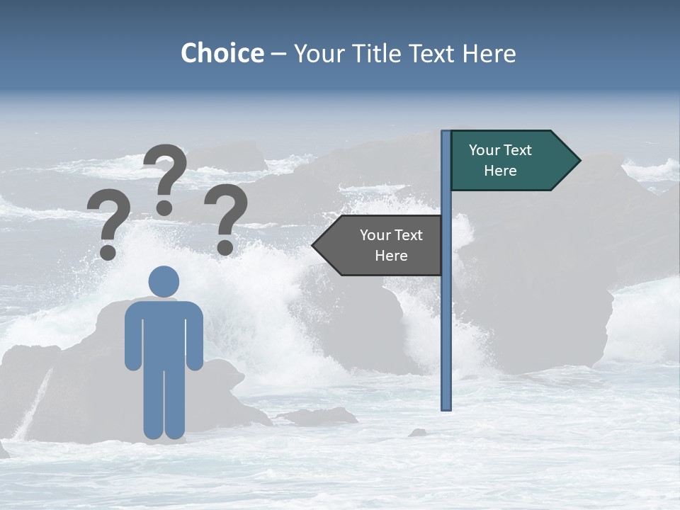 Blue Rock Spray PowerPoint Template