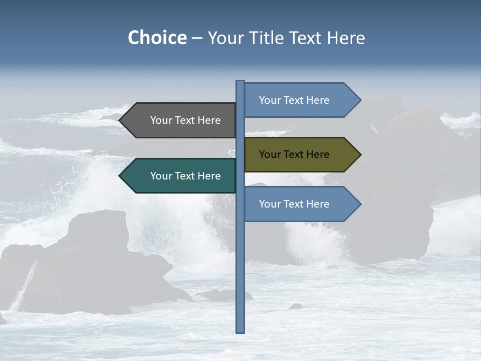 Blue Rock Spray PowerPoint Template