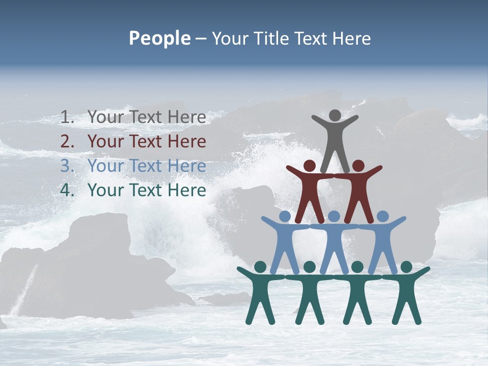 Blue Rock Spray PowerPoint Template