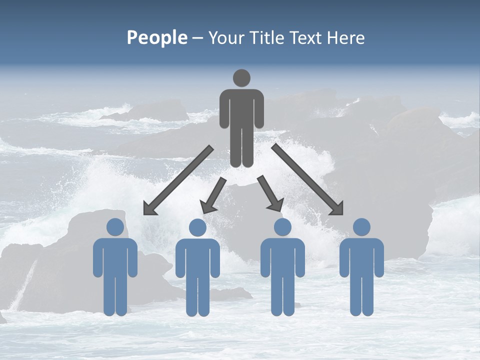 Blue Rock Spray PowerPoint Template