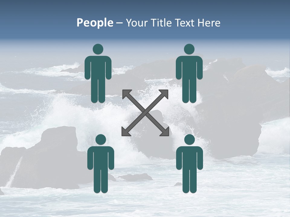 Blue Rock Spray PowerPoint Template