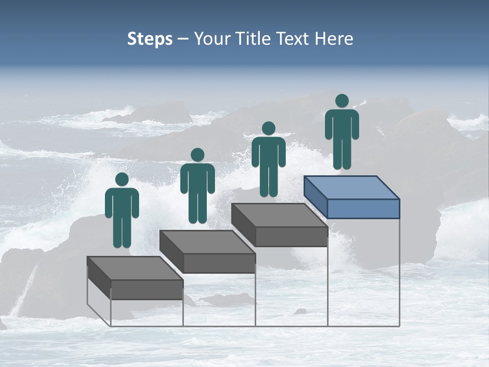 Blue Rock Spray PowerPoint Template