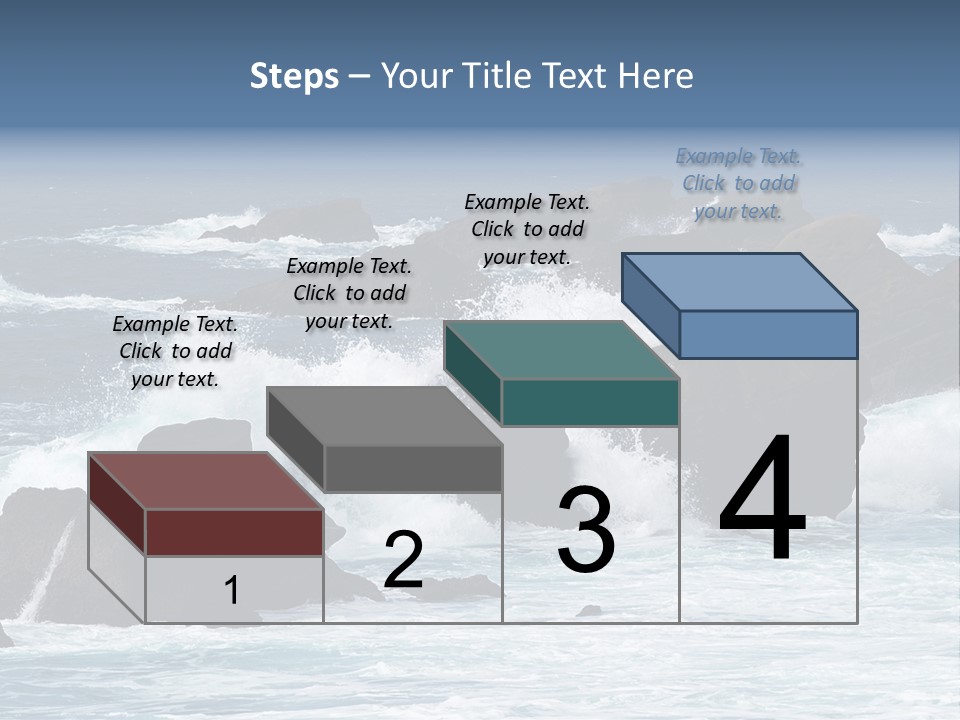 Blue Rock Spray PowerPoint Template