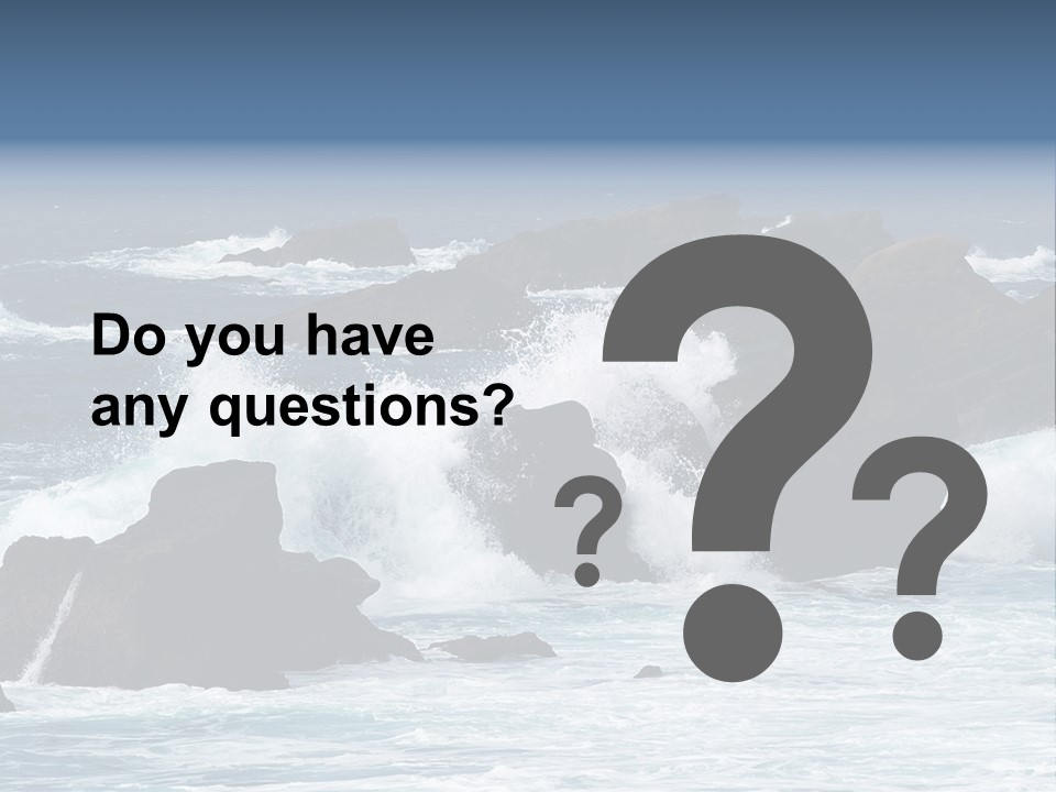 Blue Rock Spray PowerPoint Template