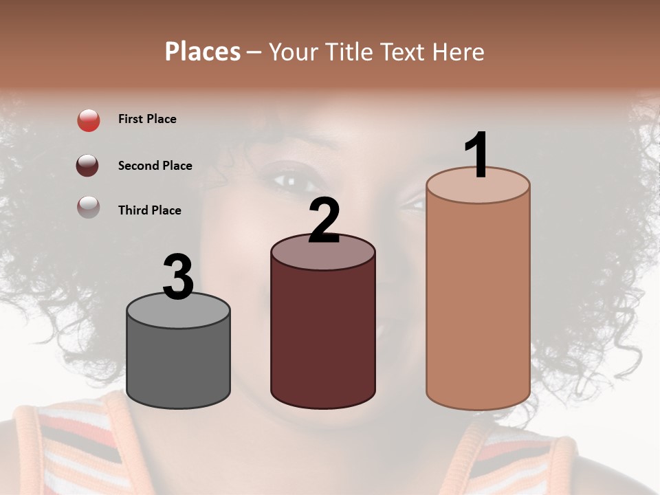 Curly Casual Smiling PowerPoint Template