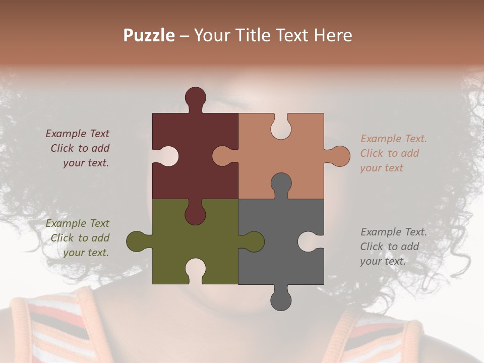 Curly Casual Smiling PowerPoint Template