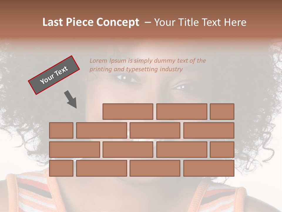 Curly Casual Smiling PowerPoint Template