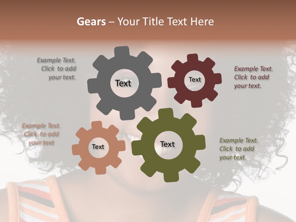 Curly Casual Smiling PowerPoint Template