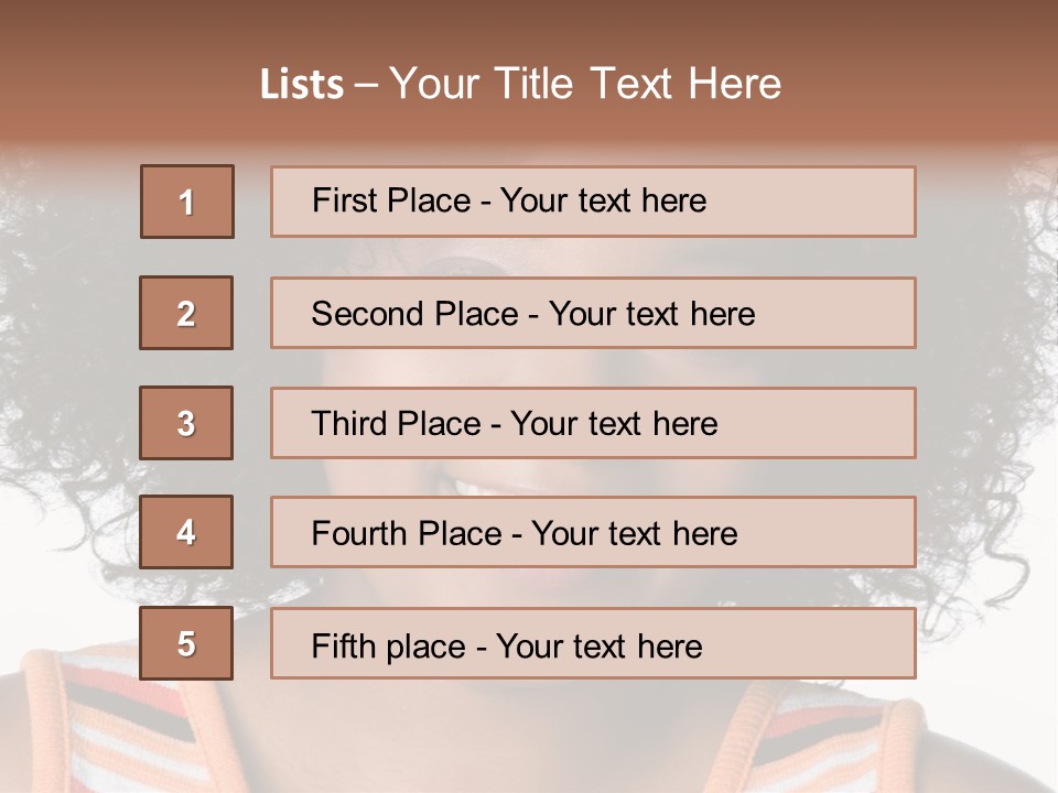 Curly Casual Smiling PowerPoint Template