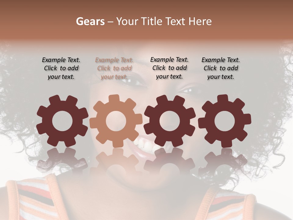 Curly Casual Smiling PowerPoint Template