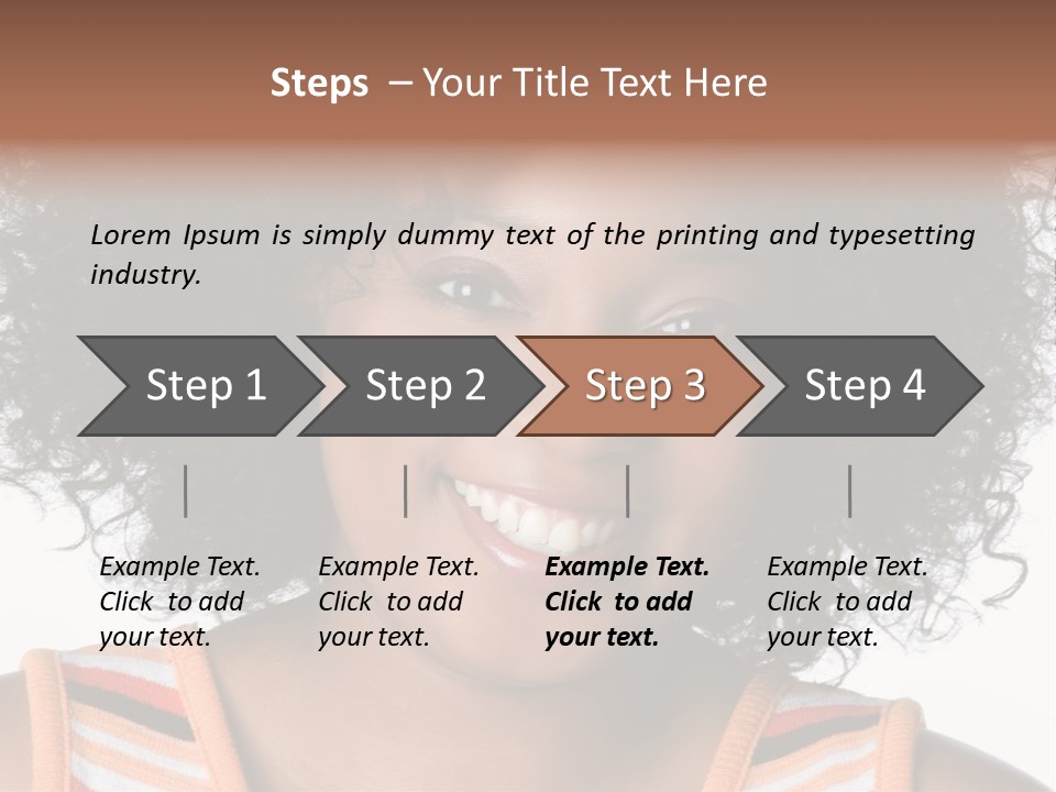 Curly Casual Smiling PowerPoint Template