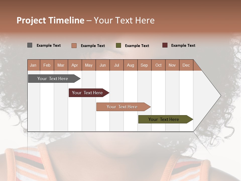 Curly Casual Smiling PowerPoint Template