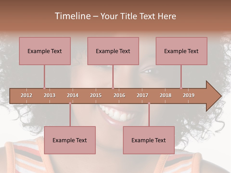 Curly Casual Smiling PowerPoint Template