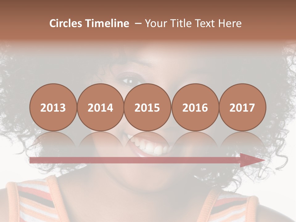 Curly Casual Smiling PowerPoint Template