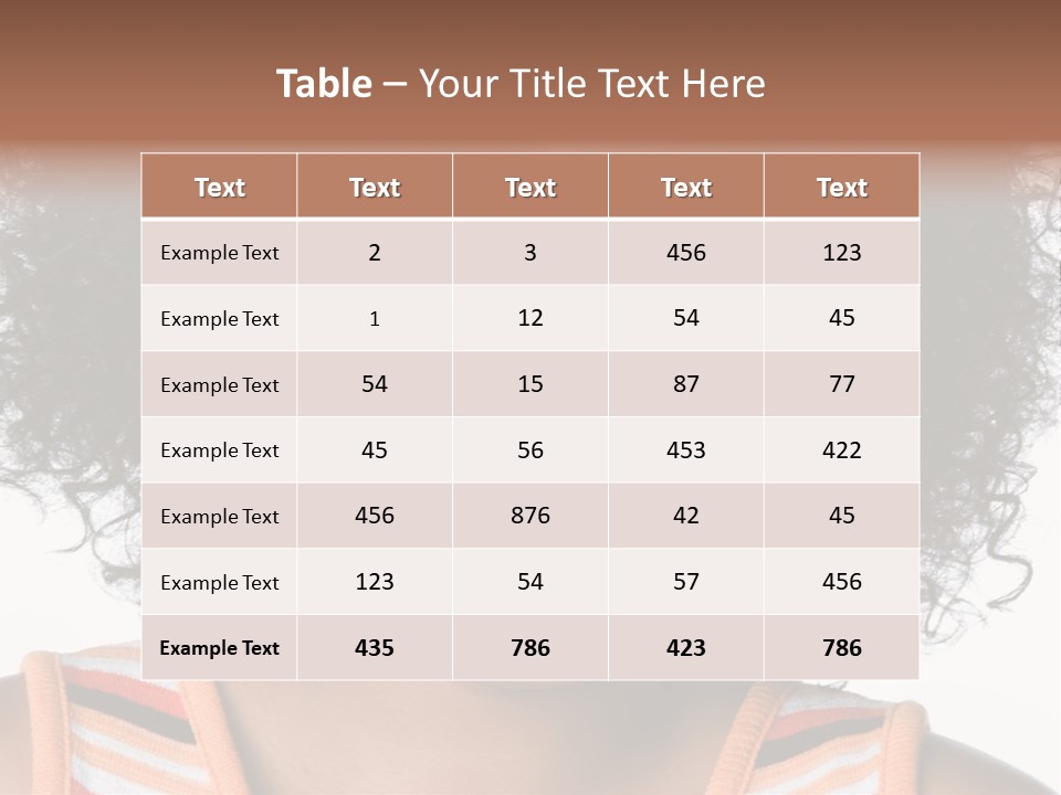 Curly Casual Smiling PowerPoint Template