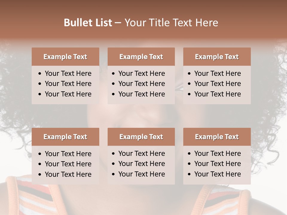 Curly Casual Smiling PowerPoint Template