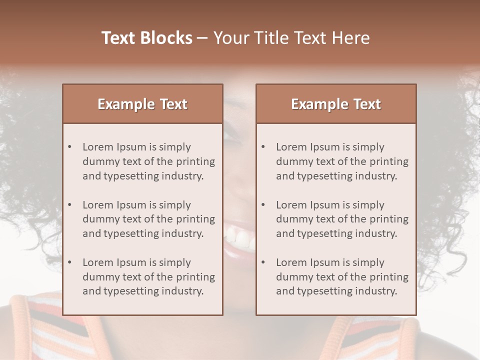Curly Casual Smiling PowerPoint Template