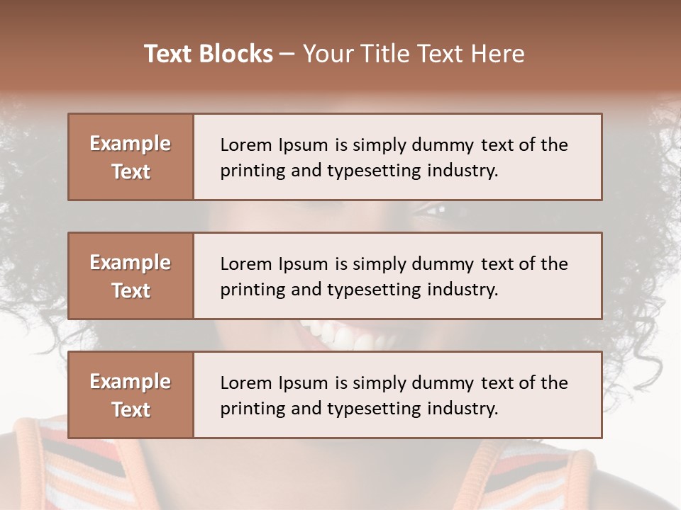 Curly Casual Smiling PowerPoint Template