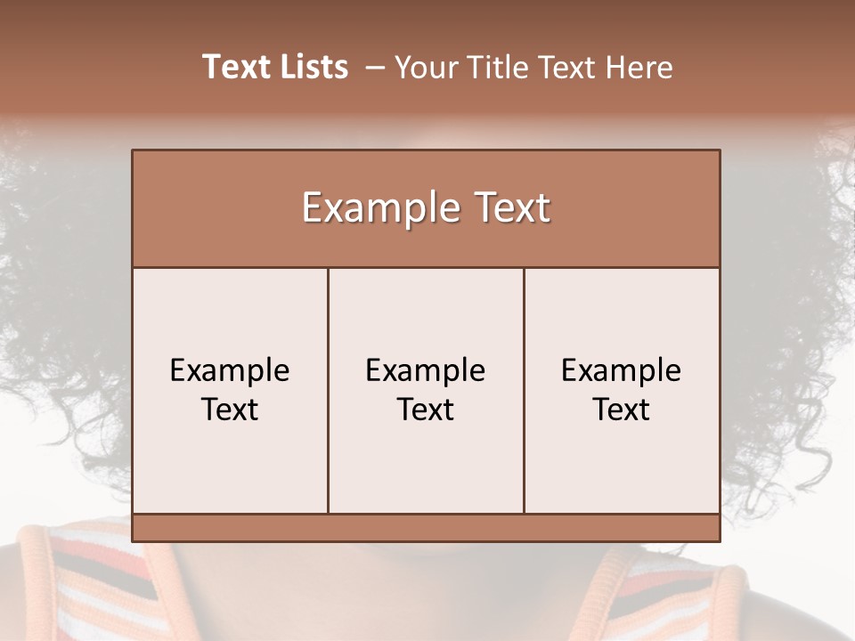 Curly Casual Smiling PowerPoint Template