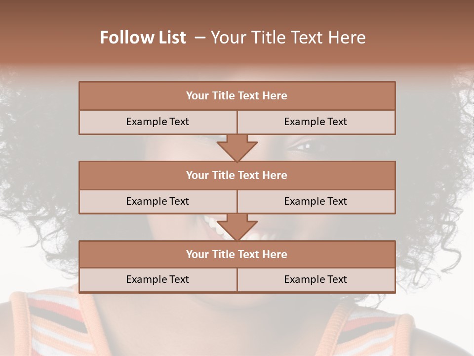 Curly Casual Smiling PowerPoint Template