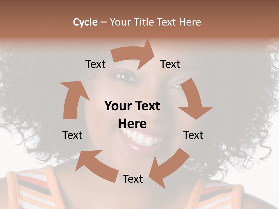 Curly Casual Smiling PowerPoint Template