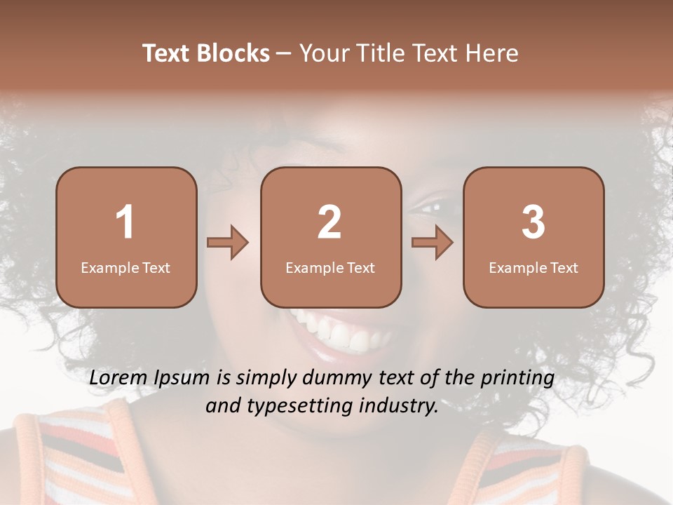 Curly Casual Smiling PowerPoint Template