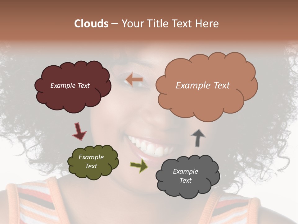 Curly Casual Smiling PowerPoint Template