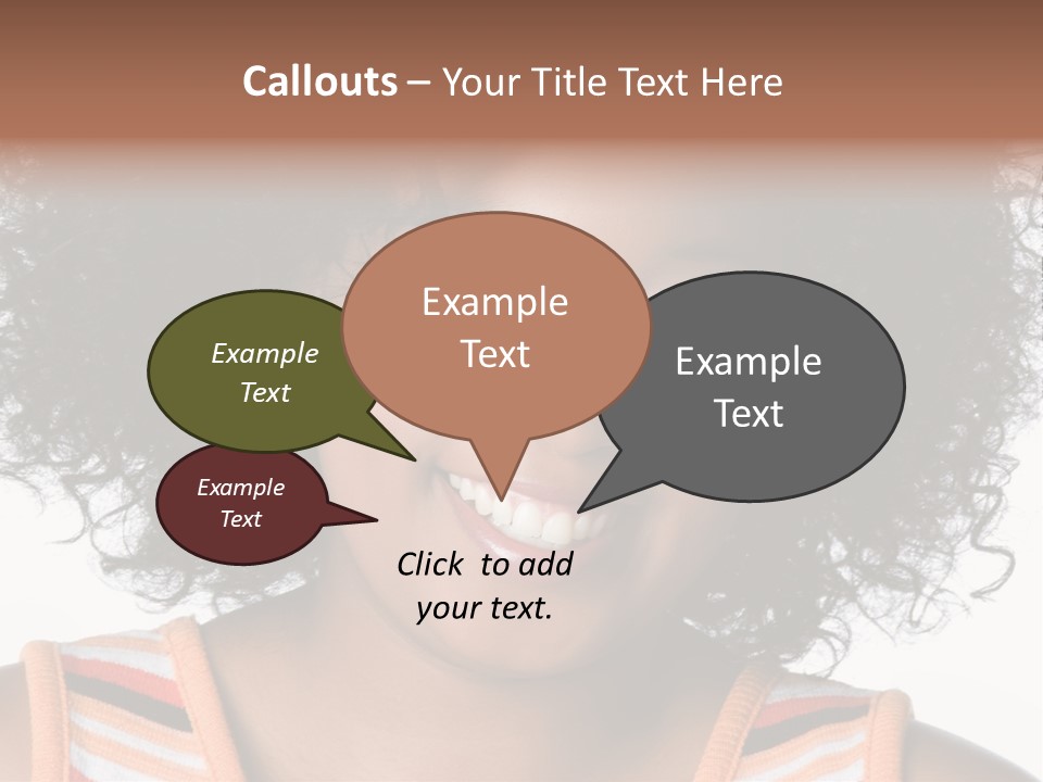 Curly Casual Smiling PowerPoint Template