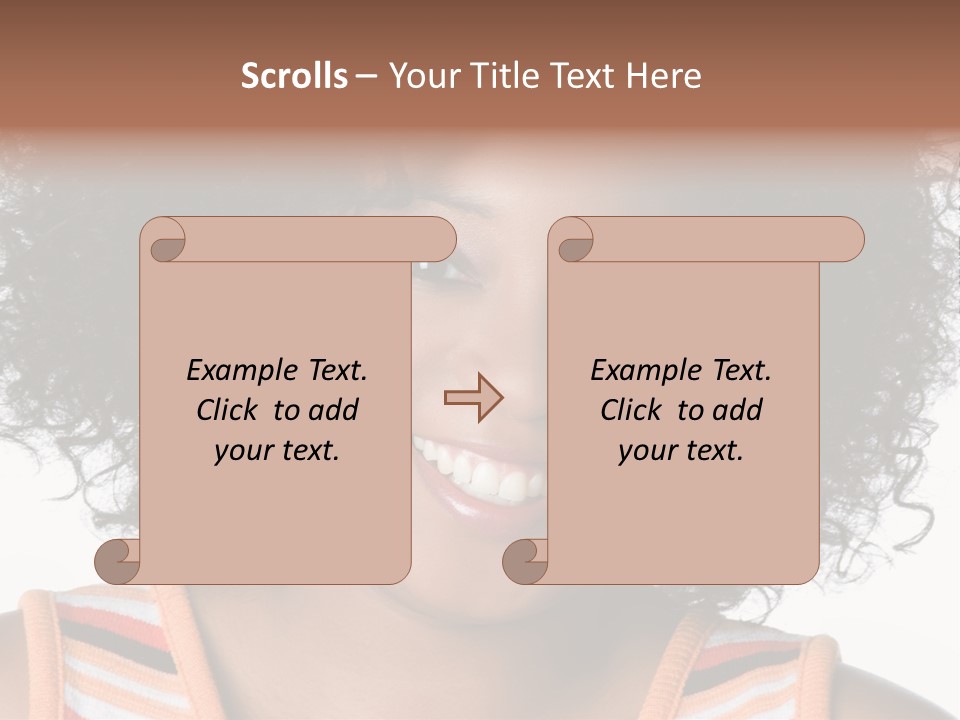 Curly Casual Smiling PowerPoint Template