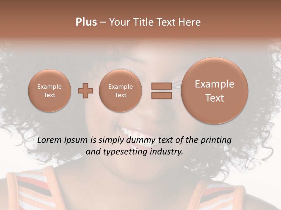 Curly Casual Smiling PowerPoint Template