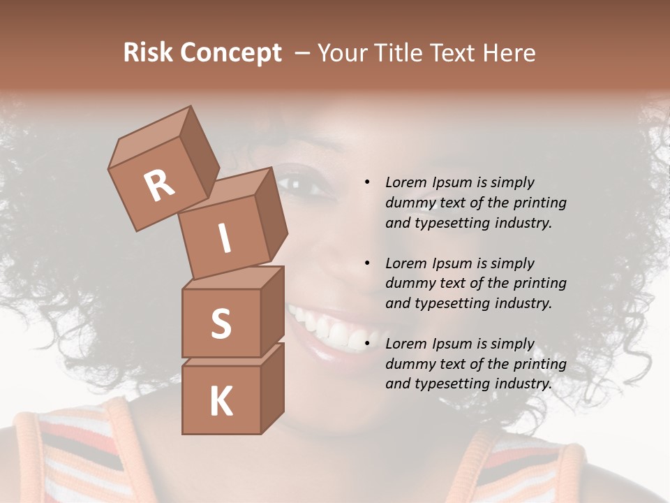 Curly Casual Smiling PowerPoint Template