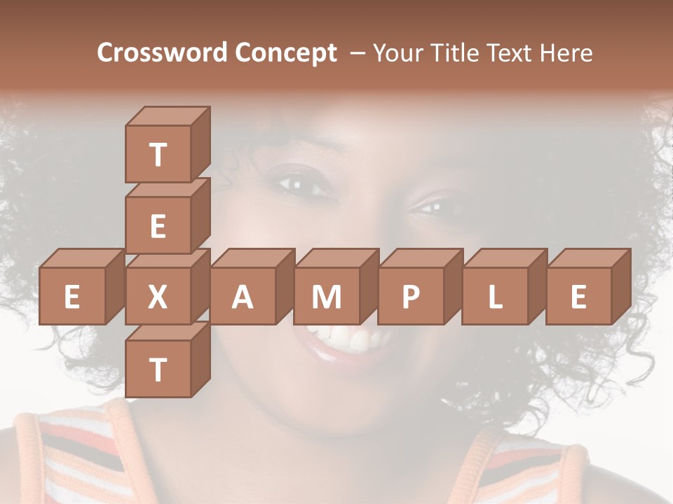 Curly Casual Smiling PowerPoint Template