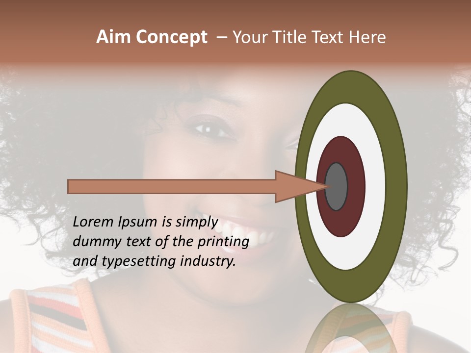 Curly Casual Smiling PowerPoint Template