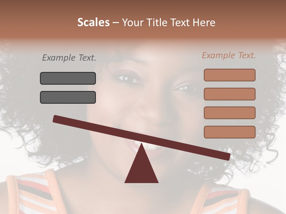 Curly Casual Smiling PowerPoint Template