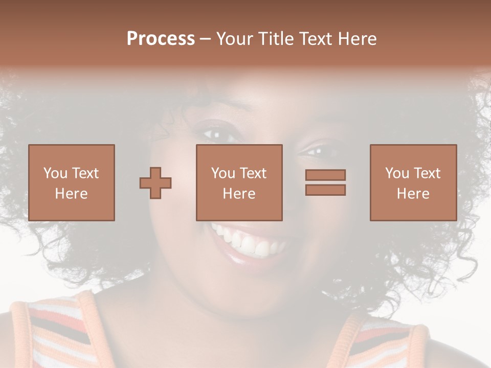 Curly Casual Smiling PowerPoint Template