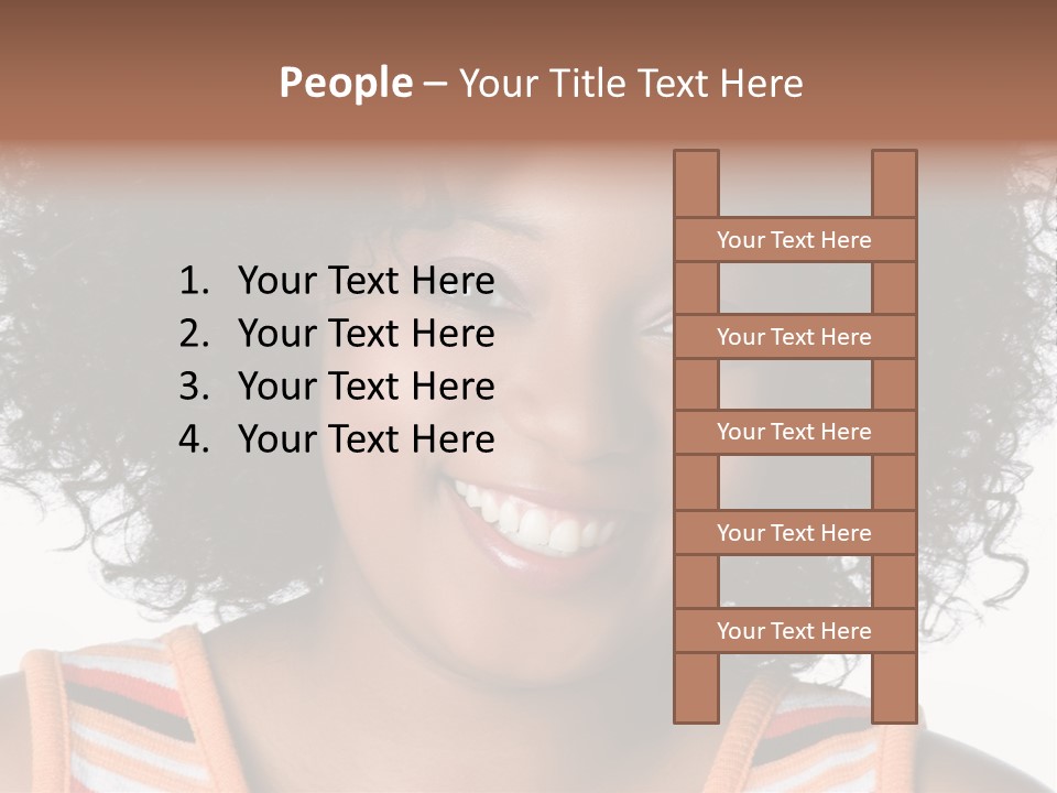 Curly Casual Smiling PowerPoint Template