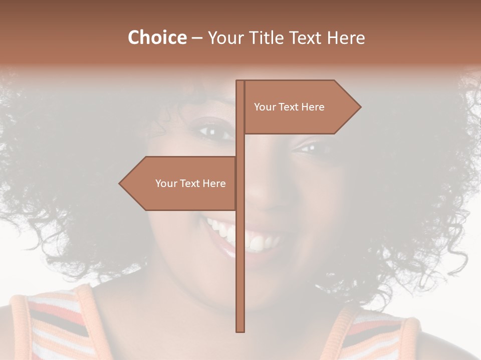 Curly Casual Smiling PowerPoint Template