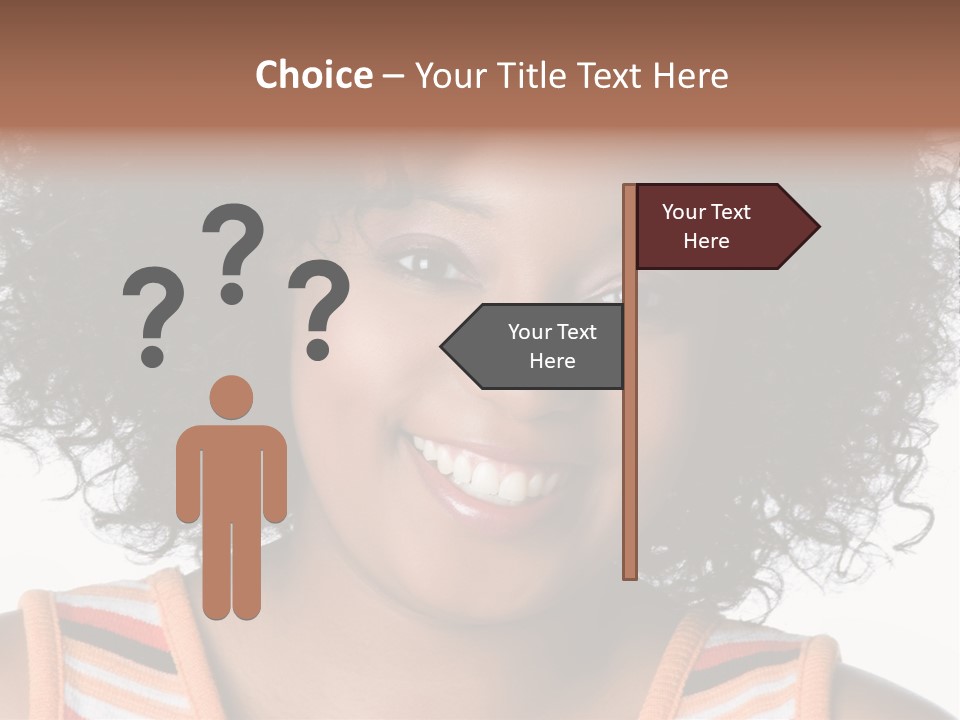 Curly Casual Smiling PowerPoint Template